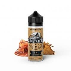 Un flacon de 100 ml de E-Liquide Steam Train - BBW 100 ml inspiré du train à vapeur.