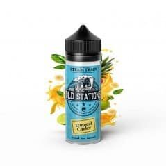 Une bouteille de E-Liquide Steam Train - BBW 100ml avec un design ananas.