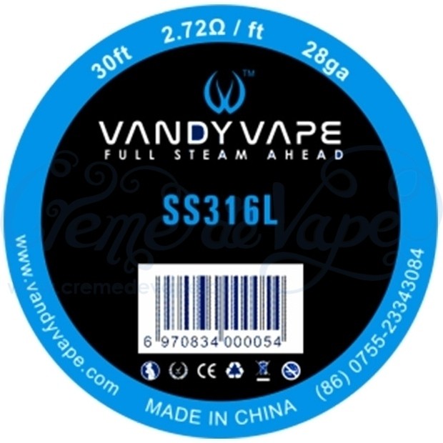 Le label pour VandyVape - SS316L Fil Résistif.
