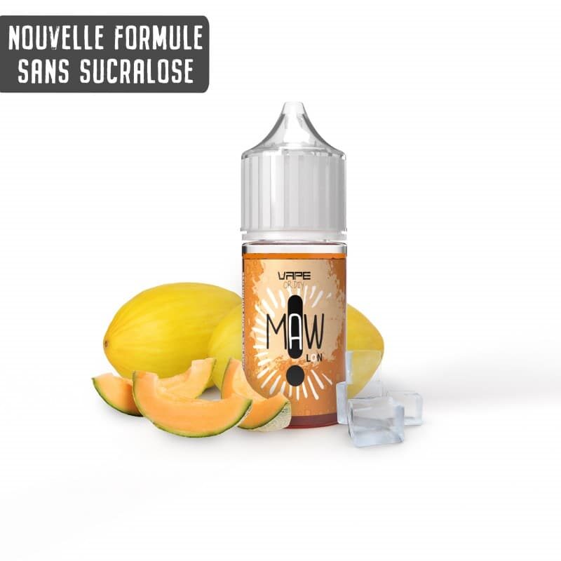 A Vape ou DIY - Concentré MAW Lon Flacon de 30 ml rempli de Concentré MAW Lon, un mélange e-liquide DIY mettant en vedette les saveurs rafraîchissantes du melon et une tranche de melon.