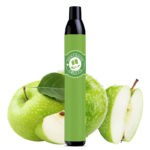 Une e-cigarette verte décorée de pommes, fabriquée par PGVG Labs - Puff Don Cristo.
