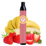 Une e-cigarette rose aux fraises et bananes par PGVG Labs - Puff Don Cristo.