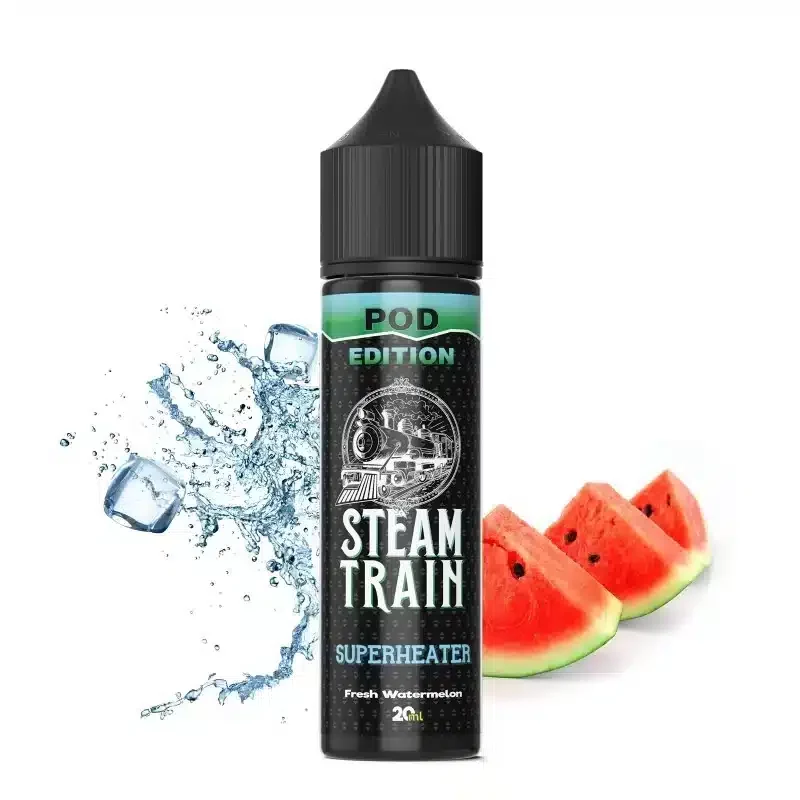 Train à Vapeur - E-Liquide Surchauffeur. Découvrez le goût rafraîchissant de la pastèque avec ce jus de vape savoureux de PDNation. Grâce à sa technologie de surchauffeur, cet E-liquide délivre une explosion de saveur rajeunissante.