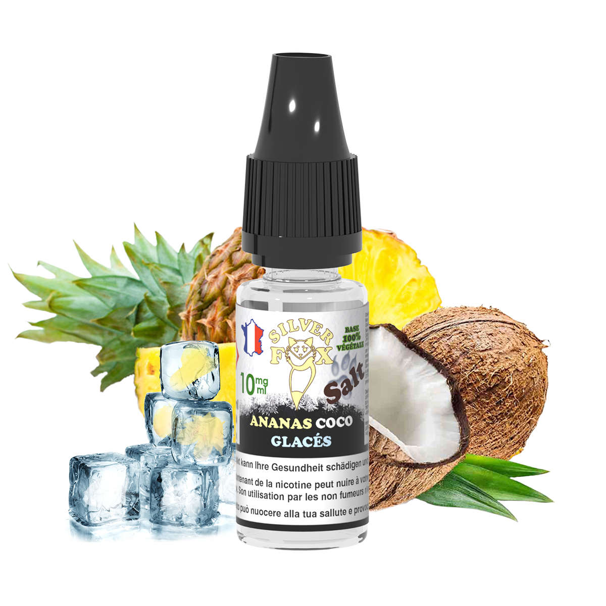 Vaping In Paris - Silver Fox - Ananas Coco Glacés SELS 10 ml E-Liquide