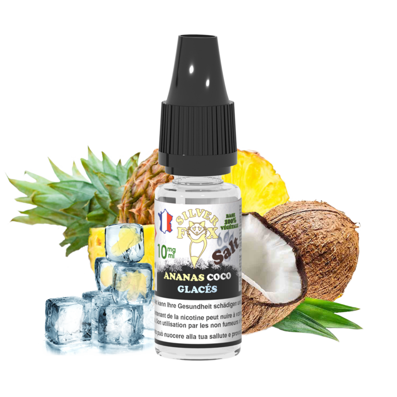 Vaping In Paris - Silver Fox - Ananas Coco Glacés SELS 10 ml E-Liquide