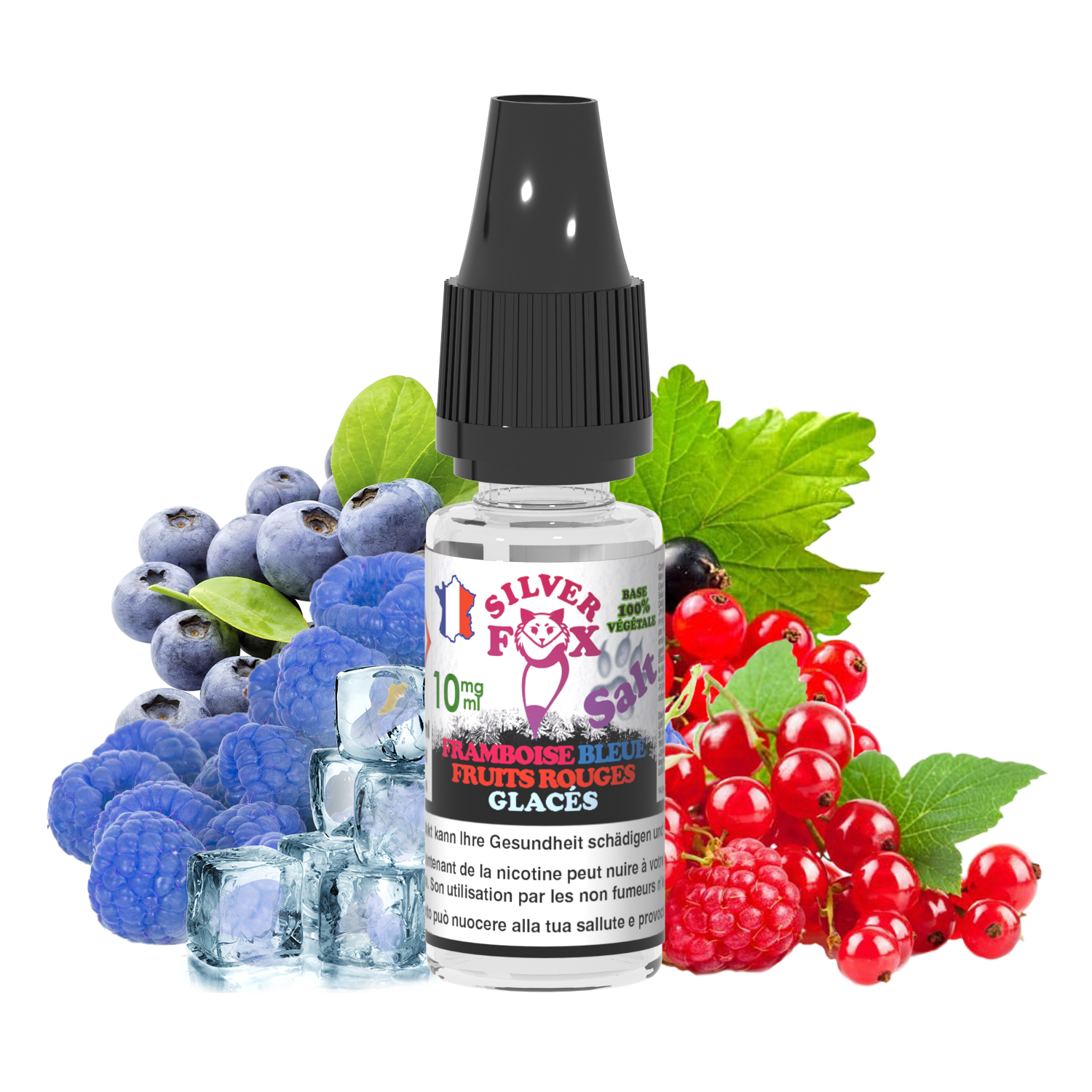 Vaping In Paris - Silver Fox - Framboise Bleue Fruits Rouges SELS 10 ml E-Liquide Vaping In Paris - Silver Fox - Framboise Bleue Fruits Rouges SELS 10 ml E-Liquide