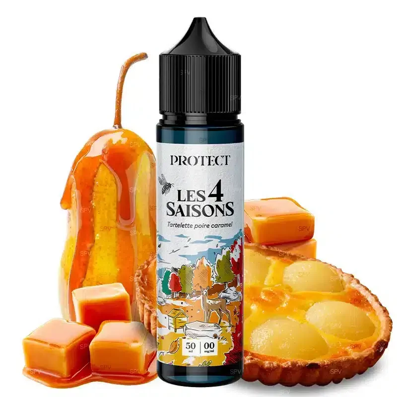 Protect - Les 4 Saisons Automne - Tartelette Poire Caramel E-Liquide 50 ml / 70 ml Protect - Les 4 Saisons Automne - Tartelette Poire Caramel E-Liquide 50 ml / 70 ml