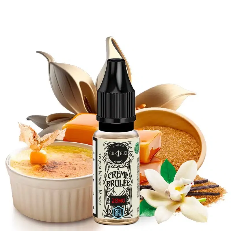 Curieux - Crème Brûlée SELS 10 ml E-Liquide
