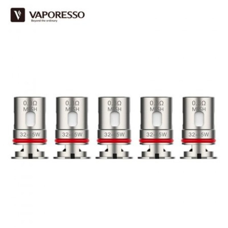 Pack de 5 résistances de vape Vaporesso - GTX Résistances.